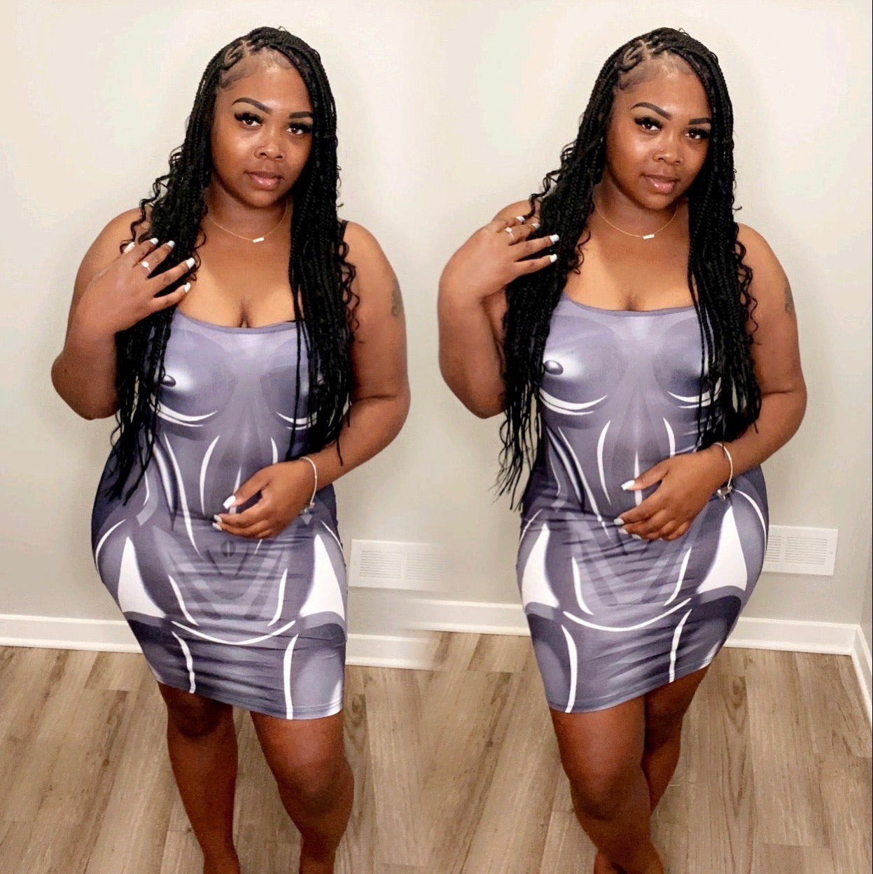 SALE (Body Outlined Mini Dress)