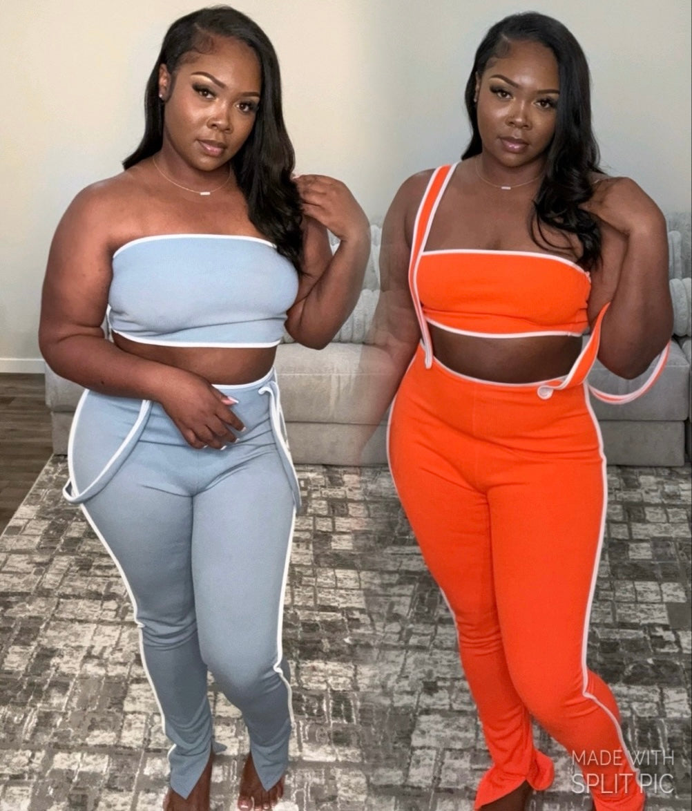 SALE (OVERALL 2PC SET (2COLORS)