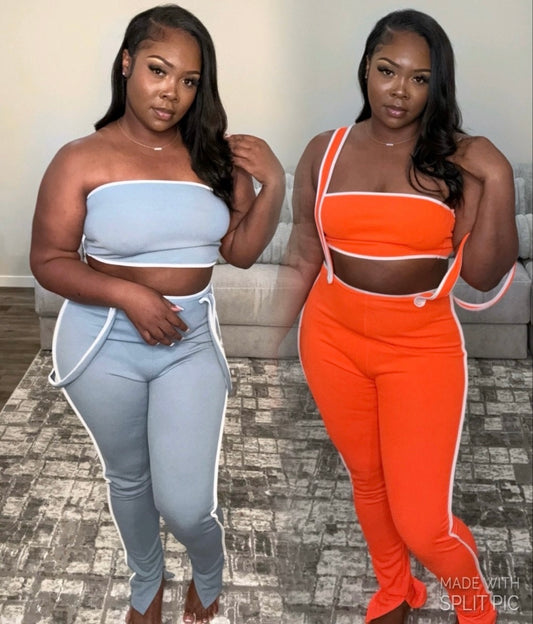 SALE (OVERALL 2PC SET (2COLORS)