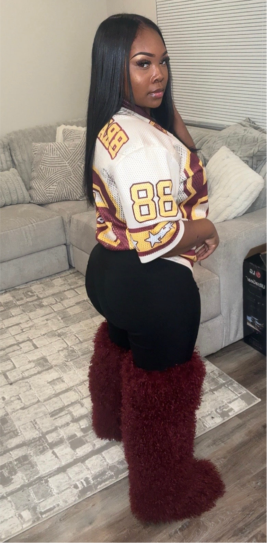 BURGUNDY JERSEY #88 SHIRT
