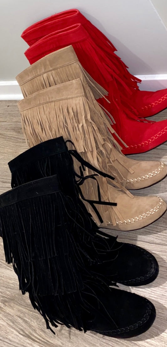 SALE (Harmony Fringe Boots (3 Colors)