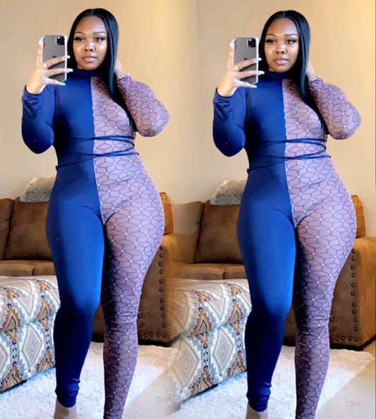SALE (Sided Jumpsuit (Navy)