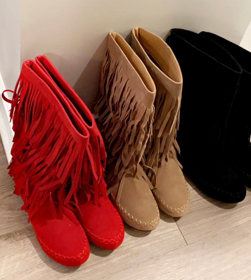 SALE (Harmony Fringe Boots (3 Colors)